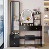 Streamdale Furniture Streamdale Led Vanity Table Set