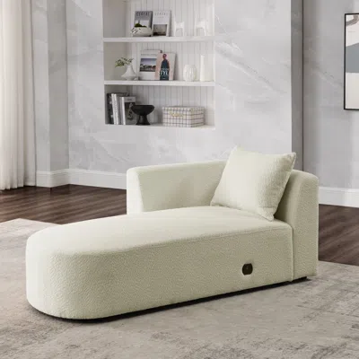 Streamdale Furniture Streamdale Left Chaise For Modluar Sofa In White