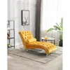Streamdale Furniture Streamdale Leisure Concubine Sofa With Acrylic Feet In Yellow