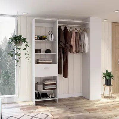 Streamdale Furniture Streamdale Lenox 1-drawer 4-shelf Closet System Wengue