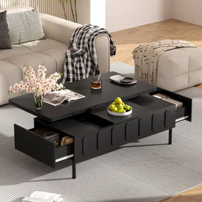 Streamdale Furniture Streamdale Lift-top Coffee Table W/ Drawers & Hidden Storage