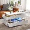 Streamdale Furniture Streamdale Lift-top Coffee Table With Drawers & Hidden Storage
