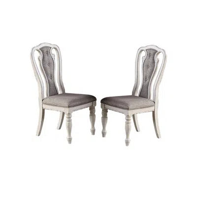 Streamdale Furniture Streamdale Light Grey Fabric Upholstery Dining Chair