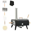 Streamdale Furniture Streamdale Lightning-fast Portable Pizza Oven With Rotating Stone In Black