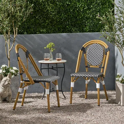 Streamdale Furniture Streamdale Lightweight & Sturdy Aluminum Frame Bamboo Print Chairs (set Of 2)