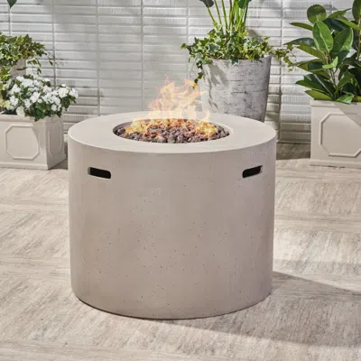 Streamdale Furniture Streamdale Lightweight Concrete Fire Pit - Patio Heater & Gathering Spot
