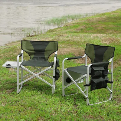 Streamdale Furniture Streamdale Lightweight Folding Chair With Table & Pockets