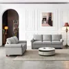Streamdale Furniture Streamdale Linen Fabric Upholstered With Storage Sofa 2+3 Sectional