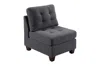Streamdale Furniture Streamdale Linen Tufted Wedge Sofa With Nailheads
