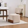 Streamdale Furniture Streamdale Linen Upholstered Armless Dining Chair With Casters,beige In Neutral