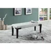 Streamdale Furniture Streamdale Linon Tufted Bench, Faux Leather, White