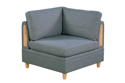 Streamdale Furniture Streamdale Living Room Furniture Corner Wedge Light Dorris Fabric 1 Piece In Gray