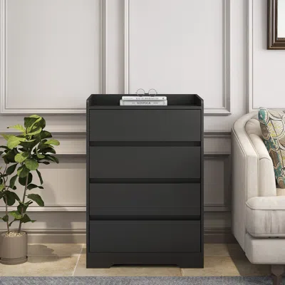 Streamdale Furniture Streamdale Living Room Sideboard Storage Cabinet In Black