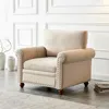 Streamdale Furniture Streamdale Living Room Sofa Single Seat Chair With Wood Leg Fabric