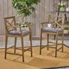 Streamdale Furniture Streamdale Logan Acacia Barstools, Set Of 2