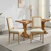 Streamdale Furniture Streamdale Louis Dining Chairs, Set Of 2, Beige