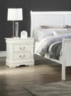 Streamdale Furniture Streamdale Louis Philip Style Two-drawer Nightstand With Rich Finish