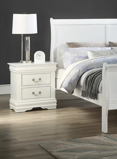 Streamdale Furniture Streamdale Louis Philip Style Two-drawer Nightstand With Rich Finish
