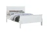 Streamdale Furniture Streamdale Louis Philippe White Full Size Panel Sleigh Bed Solid Wood Wooden