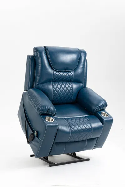 Streamdale Furniture Streamdale Lounge Chair Lift Chair Relax Sofa Chair Sitting Room Furniture Sitting Room Power Supply In Blue