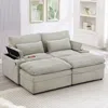 Streamdale Furniture Streamdale Loveseat Sofa 70.9" Sectional Convertible Sofa Bed W/storage, Ottomans, Usb & Cup Holders