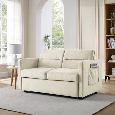 Streamdale Furniture Streamdale Loveseats Sofa Bed With Pull-out Bed In Neutral