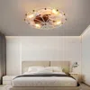Streamdale Furniture Streamdale Low Profile Caged Ceiling Fan With Lights Remote Control