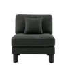 Streamdale Furniture Streamdale Lucas Armless Sofa W/pillow Polyester -dark Grey In Black