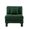 Streamdale Furniture Streamdale Lucas Armless Sofa W/pillow Polyester -green In Green