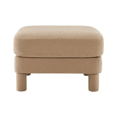 Streamdale Furniture Streamdale Lucas Ottoman Polyester-coffee In Brown