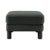 Streamdale Furniture Streamdale Lucas Ottoman Polyester-dark Grey In Black