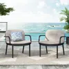 Streamdale Furniture Streamdale Luna Outdoor Pp Club Chair, Frame With Cushion, Set Of 2