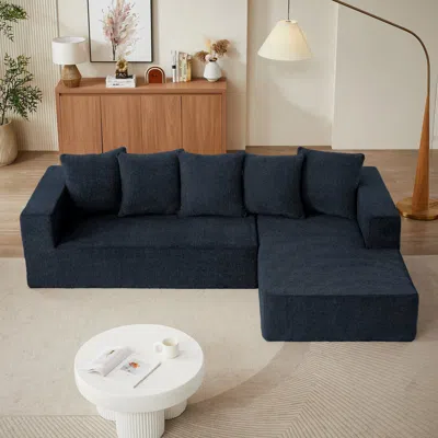 Streamdale Furniture Streamdale Luxurious Chenille L-shaped Sofa For Living Spaces