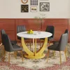 Streamdale Furniture Streamdale Luxurious Dining Set 47"x47" Table, 6 Chairs