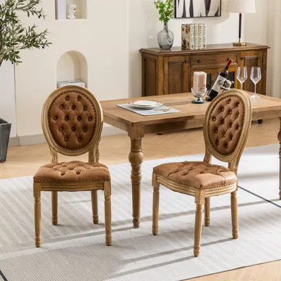 Streamdale Furniture Streamdale Luxurious French Dining Chairs With Pull-ups And Solid Wood Frame