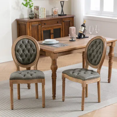 Streamdale Furniture Streamdale Luxurious French Dining Chairs With Pull-ups And Solid Wood Frame