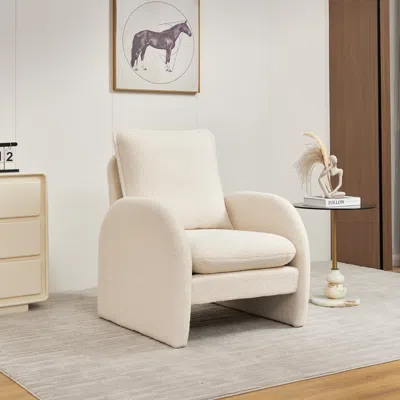 Streamdale Furniture Streamdale Luxurious Lamb Fabric Sofa With Cozy Toss Pillows For Ultimate Comfort In Neutral
