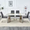 Streamdale Furniture Streamdale Luxurious Pandora Table And 4 Pu Chairs