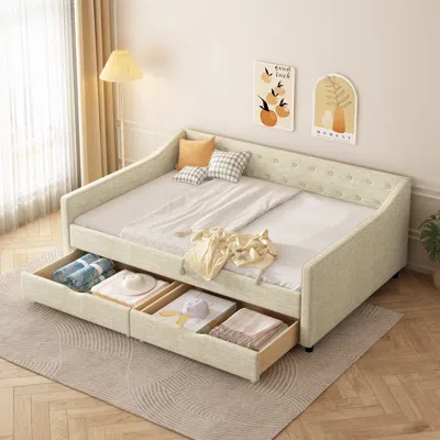Streamdale Furniture Streamdale Luxurious Sofa Bed With Ample Storage In Neutral