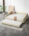 Streamdale Furniture Streamdale Luxurious Tufted Daybed With Pull-out Bed And Durable Frame