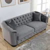 Streamdale Furniture Streamdale Luxurious Velvet Chesterfield Sofa With Nailhead Trim