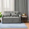 Streamdale Furniture Streamdale Luxurious Velvet Sofa Bed Perfect For Small Spaces With Easy Assembly