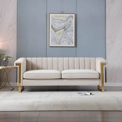 Streamdale Furniture Streamdale Luxurious Velvet Sofa With Modern Accents