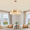 Streamdale Furniture Streamdale Luxury Crystal Chandelier, 23.6", Decorative Led Lighting In Gold