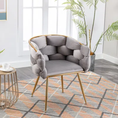 Streamdale Furniture Streamdale Luxury Modern Simple Leisure Velvet Single Sofa Chair Bedroom Lazy