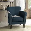 Streamdale Furniture Streamdale Luxury Upholstered Club Chair With Elegant Nailhead Trim