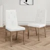 Streamdale Furniture Streamdale Luxury White Dining Chair Set Of 2