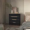 Streamdale Furniture Streamdale Lynbrook 4-drawer Dresser Wengue And Light Oak