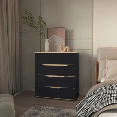 Streamdale Furniture Streamdale Lynbrook 4-drawer Dresser Wengue And Light Oak