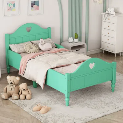 Streamdale Furniture Streamdale Macaron Twin Size Toddler Bed With Side Safety Rails And Headboard